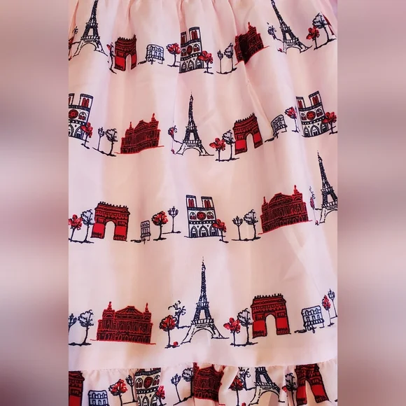 Janie and Jack French Club Eiffel Tower Dress Girls Size 10 NWT - Picture 3 of 6